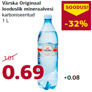 Allahindlus - Värska Originaal looduslik mineraalvesi