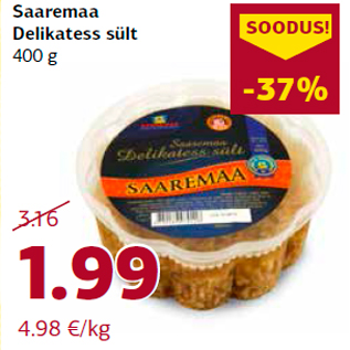 Allahindlus - Saaremaa Delikatess sült 400 g