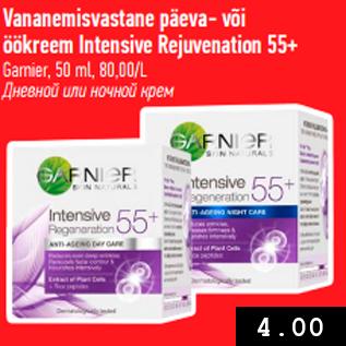 Allahindlus - Vananemisvastane päeva- või öökreem Intensive Rejuvenation 55+