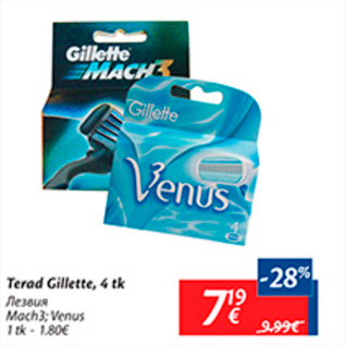 Allahindlus - Terad Gillette, 4 tk