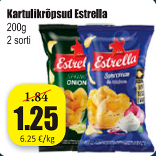 Скидка - Картофельные чипсы Estrella