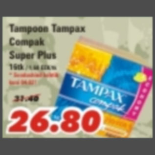 Allahindlus - Tampoon Tampax Compak Compak Super Plus