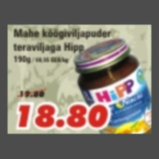 Allahindlus - Mahe köögiviljapuder teraviljaga Hipp