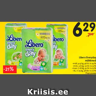 Allahindlus - Libero Everyday mähkmed
