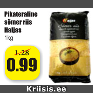 Allahindlus - Pikateraline sõmer riis Haljas, 1 kg