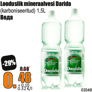 Allahindlus - Looduslik mineraalvesi Darida