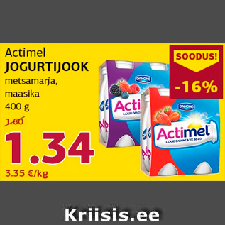 Allahindlus - Actimel JOGURTIJOOK