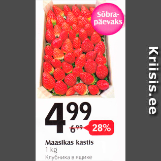 Allahindlus - Maasika kastis 1 kg