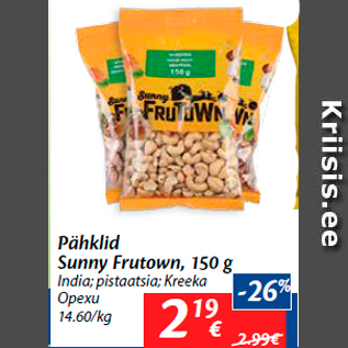 Allahindlus - Pähklid Sunny Frutown, 150 g