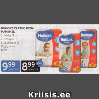 Allahindlus - HUGGIES CLASSIC MEGA MÄHKMED