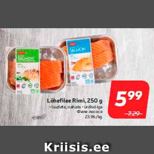 Allahindlus - Lõhefilee Rimi, 250 g