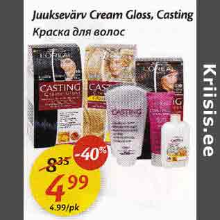 Allahindlus - Juuksevärv Cream Gloss, Casting