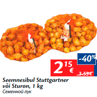 Allahindlus - Seemnesibul Stuttgartner või Sturon, 1 kg