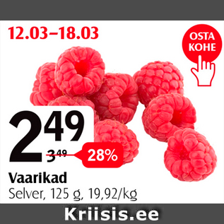 Allahindlus - Vaarikad Selver, 125 g