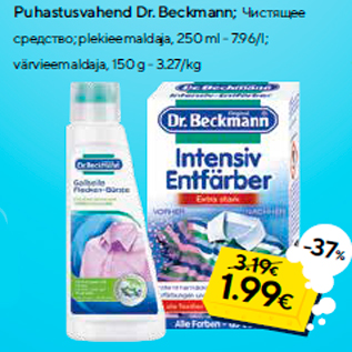 Allahindlus - Puhastusvahend Dr. Beckmann