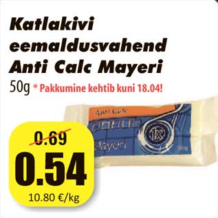 Allahindlus - Katlakivi eemaldusvahend Anti Calc Mayeri 50g