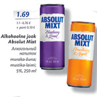 Allahindlus - Alkohoolne jook Absolut Mixt