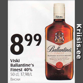 Allahindlus - Viski Ballantine´s Finest