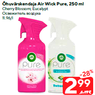 Allahindlus - Õhuvärskendaja Air Wick Pure, 250 ml