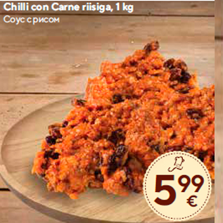 Allahindlus - Chilli con Carne riisiga, 1 kg