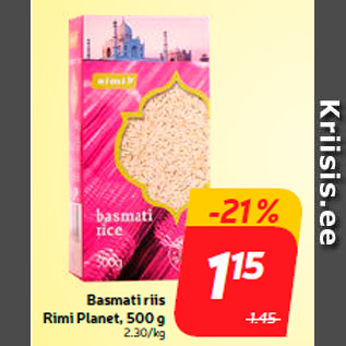 Скидка - Рис басмати Rimi Planet, 500 г