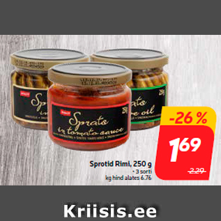 Скидка - Шпроты Rimi, 250 г