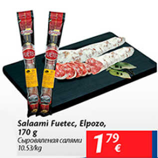 Allahindlus - Salaami Fuetec, Elpozo, 170 g