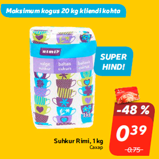 Allahindlus - Suhkur Rimi, 1 kg