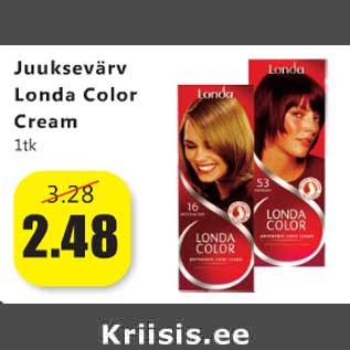 Allahindlus - Juuksevärv Londa Color Cream