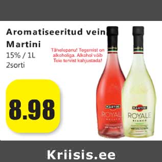 Allahindlus - Aromatiseeritud vein Martini