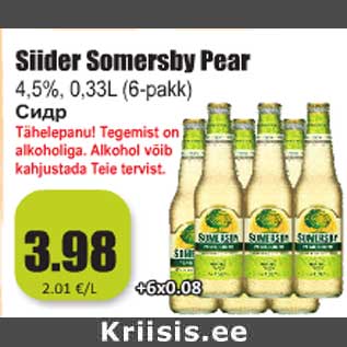 Allahindlus - Siider Somersby Pear