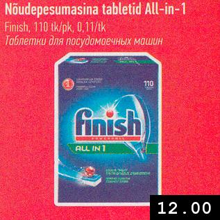 Allahindlus - Nõudepesumasina tabletid All-in-1