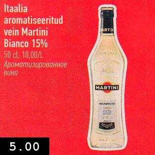 Allahindlus - Itaalia aromatiseeritud vein Martini Bianco 15% 50 cl, 10,00/L