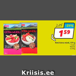 Allahindlus - Rimi Extra müsli, 375 g