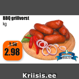 Allahindlus - BBQ grillvorst kg