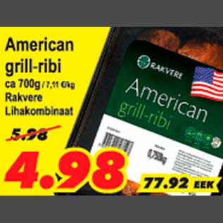 Allahindlus - American grill-ribi Rakvere Lihakombinaat