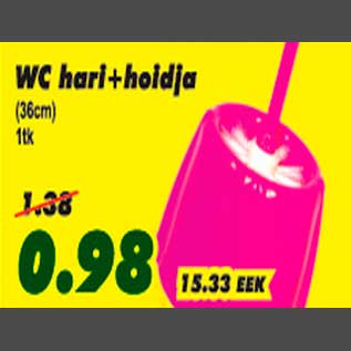 Allahindlus - WC hari+hoidja