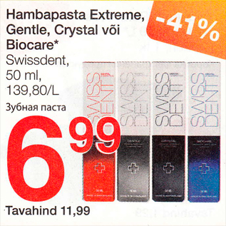 Allahindlus - Hambapasta Extreme, Gentle, Crystal või Biocare*