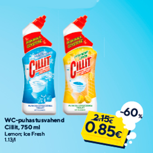 Allahindlus - WC-puhastusvahend Cillit, 750 ml