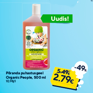 Allahindlus - Põranda puhastusgeel Organic People, 500 ml