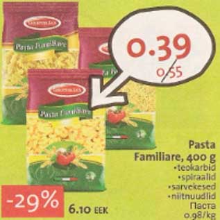 Allahindlus - Pasta Familiare