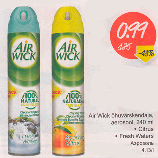 Allahindlus - Air Wick õhuvärskendaja, aerosool, 240 ml