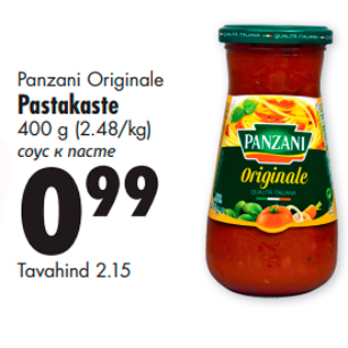 Allahindlus - Panzani Originale Pastakaste