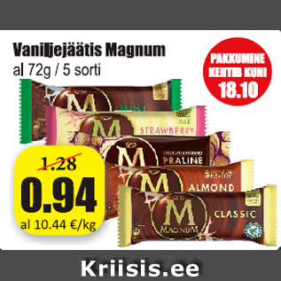 Allahindlus - Vaniljejäätis Magnum