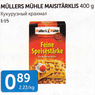 Allahindlus - MÜLLERS MÜHLE MAISITÄRKLIS 400 G