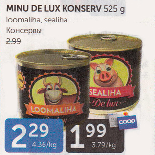 Allahindlus - MINU DE LUX KONSERV 525 G