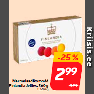 Allahindlus - Marmelaadikommid Finlandia Jellies, 260 g