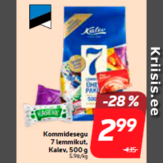 Allahindlus - Kommidesegu 7 lemmikut, Kalev, 500 g