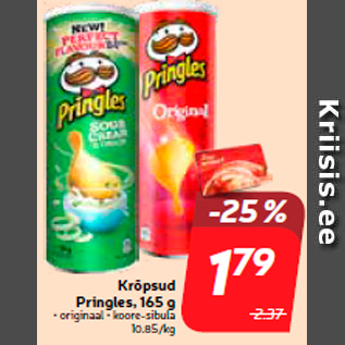 Allahindlus - Krõpsud Pringles, 165 g