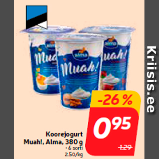 Allahindlus - Koorejogurt Muah!, Alma, 380 g